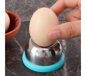 Stainless steel egg punch tool Plastic base manual boiled egg punch Kitchen gadgets