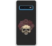 Funda compatible con Samsung Galaxy S10 - tatoo calavera mexicana dotwork