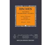 ARCHES BLOC ENCOLADO 21X29 7 12H ARCHES AQUARELLE 100% GRUESO 300G PAPEL 29x21x8 Cms.