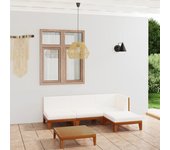 5 PCs sofás de Jardín conjunto con las masas de Acacia