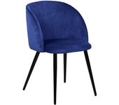 FURNITURE STYLE FS7083INDIVEL KEREN Pack 2 Sillas de Comedor Terciopelo Color Azul