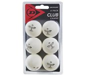 Pelotas Tenis Mesa Dunlop Club Champ Blíster 6 Blanco