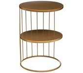 Atmosphera Mesita Decorativa Interior Kobu Golden Table 52cm 2 Niveles