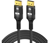 16K DP 2.1 8K@120Hz 4K@240Hz 80Gbps HDR Video Audio Displayport Cable Display Port for Laptop TV Xbox Projector Gaming Monitor