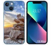 Funda Silicona compatible con iPhone 13 Mini (5.4) diseño Sunset Dibujos