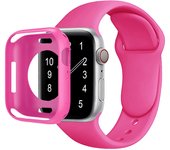 Candy Soft Silicone Bend+Case for Apple Watch Cover 9 8 7 6 Se 5 45mm 42mm 38 Protection Iwatch Serie 44mm 40mm 41mm Strap+case