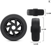 Luggage Wheel Replacement Suitcase For Wheel Trolley Rolling Durable Silent Belt Repair Tools Travel Accessories