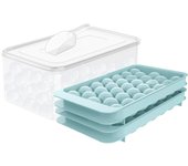 Molde para Cubitos de Hielo, mini bandeja Redonda para Cubitos de Hielo, viene con 2 bandejas y una