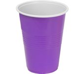 Algon - Set de 25 Vasos Bicolor Fucsia/Blanco 250ml - Reutilizables y Ecológicos, Colores Vibrantes, Uso Continuo