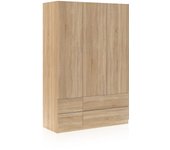 Habitdesign -Armario Magan 3 puertas y 4 cajones