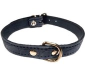 Collar Piel Labrada 15X350. Azul Raza Pequeña.