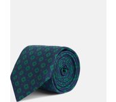 Silbon - Corbata motivo topo verde