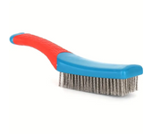 Wire Brush Duty Stainless Bristles With Plastic Handle Grip For Rust, Wielding Slag, Dirt & Paint Scrubbing With Deep Cleaning