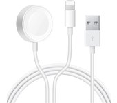 Cargador inalámbrico para Apple Watch 2 en 1, cable de carga magnético inalámbrico, Cargador portátil compatible con Apple Watch Series SE 6 5 4 3 2