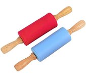 Pequeño para niños, de silicona antiadherente con mango de Madera