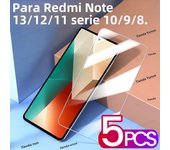 5PCS Tempered Glass For Redmi Note 13 Pro 12 11 Pro 11S Note 8 9 10 Pro 5G 4G Protective Film Screen Protector Redmi Note13Pro