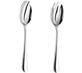 Juego de cuchara y tenedor para servir ensalada, juego de ensalada de acero inoxidable