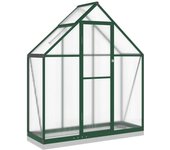 vidaXL Invernadero con marco base aluminio 169x58x202 cm Color Antracita,  Plateado,  Verde y mas