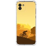 Funda Silicona Antigolpes para Samsung Galaxy A03 diseño Ciclista Dibujos