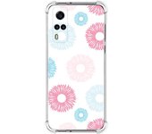 Funda Silicona Antigolpes para Vivo Y52 5G / Y72 5G diseño Flores 06 Dibujos