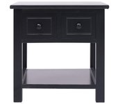 vidaXL Mesa auxiliar madera de Paulownia 40x40x40 cm Gris, Blanco, Negro Mesa de sofá Mesa de Entrada para Salón Consola de Entrada Mueble Recibidor Mesita Mesa auxiliar Salon