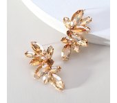 Shiny Glass Wing Charm Glamorous Decor Piercing Stud Earrings For Women Luxury Design Fairy Wedding Party Jewelry Accessories