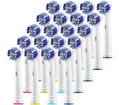 SB20 Para Oral B Pro Precision Clean Recambios para Cepillo de Dientes Eléctrico Vitality _ Pack de 20 Cabezales
