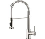 Grifo Cocina, Grifo Cocina Fregadero, Torneira Cozinha de Resorte con 2 Modos Giratorio a 360° Monomando, Acero Inoxidable