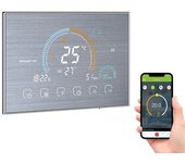 Smart WiFi Thermostat Temperature Controller for Gas Boiler Electric Underfloor Heating Humidity Display Works with Google Home