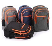 J.S ONDO MOCHILA TIPO TELA PARA HOMBRE CON BORDE NARANJA Mochila Escolar Mochila de Viaje Negocios Trabajo Diario Antirrobo Impermeable Grande Mochila Ordenador CLASICO 30.5X46CM
