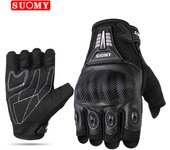 SUOMY Summer Half Finger Motorcycle Gloves Full Palm Non-slip Guantes Moto Motorcycle Fingerless Glove Moto Cycling Biker Racing