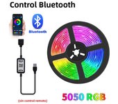 USB LED Strip Lights Bluetooth App Control LED Lights for TV RGB 5050 Flexible Ribbon Diode Tape TV Backlight Room Decoration