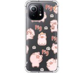 Tumundosmartphone Funda Silicona Antigolpes para Xiaomi Mi 11 5G diseño Cerdos Dibujos