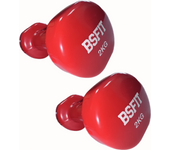 Mancuernas Antideslizantes BSFIT de Vinilo 0,5 Kg a 10 Kg - Gimnasio en Casa
