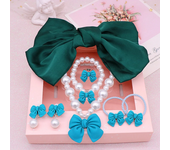 Kids Princess Cosplay Costume Plastic Crystal Tiara Snowflake Jewelry Necklace Earrings Kit Girl Elsa Anna Party Dress Accessory