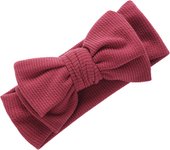 Solid Ribbed Turban Headband Hair Bow Tie Hairbands Topknot Handmade Fashion Kids Headwraps Double Layers Toddler Accessories
