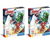 Clementoni - Puzzle Infantil 60 Piezas Avengers - Desde 4 años (26193) (2 unidades)
