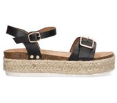 LUNA KIDS Sandalia Negra con Suela Doble para Niña