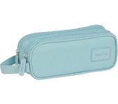 SAFTA - SAFTA BASIC "AZUL" Portatodo Doble con Bolsillo y Cremalleras - Asa Lateral y Adaptabilidad a Carro Portamochilas - Estuche Diseño único con Licencia Oficial - Estuche diseño único y licencia oficial by safta -