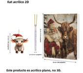 Christmas Advent Calendar 2024  Countdown Calendars Highland Cow Christmas Ornaments Bulk 2025 New Year Festival Hanging decor