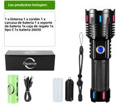 Newest Ultra Powerful Flashlight 9000000LM Super Bright Rechargeable Lamp IPX6 Waterproof Torch 5 Modes Tactical Lantern Hunting