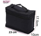 Folding Art Markers Zipper Canvas Storage Pencil Bag Hold 36/48/60/80pcs Markers Pen Large Capacity Zipper Black