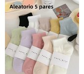 5/10 Pairs Women Macaron Colored Short Socks Fashionable Simple Soft Comfortable Sweat Absorbing Breathable Casual Socks