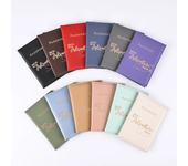 2024 New PU Leather Travel Passport Cover Heart Letter Print Women Passport Holder Case for Men Travel Document Credit Card Case