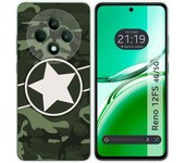 Tumundosmartphone Funda Silicona para Oppo Reno 12FS 4G / 12 FS 5G diseño Camuflaje 01 Dibujos
