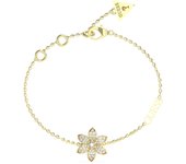 Guess Pulsera Mujer White Lotus De Acero Dorado