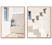 Set de 2 cuadros calidad premium con marco de madera - 30x40 cm o 50x70 cm - POSTER LAB