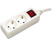 Base múltiple con 2 tomas + interruptor 1,5 mts Electro DH 36.192 8430552121939