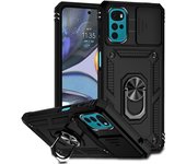 Armor Shockproof Case For Motorola Moto G22 G 5G 2022 G32 G52 G82 G62 5G Ring Holder Slide Window Lens Protection Phone Cover