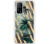 Funda compatible con Xiaomi Mi 10T/Mi 10T Pro - Hojas palmera rayas diagonales